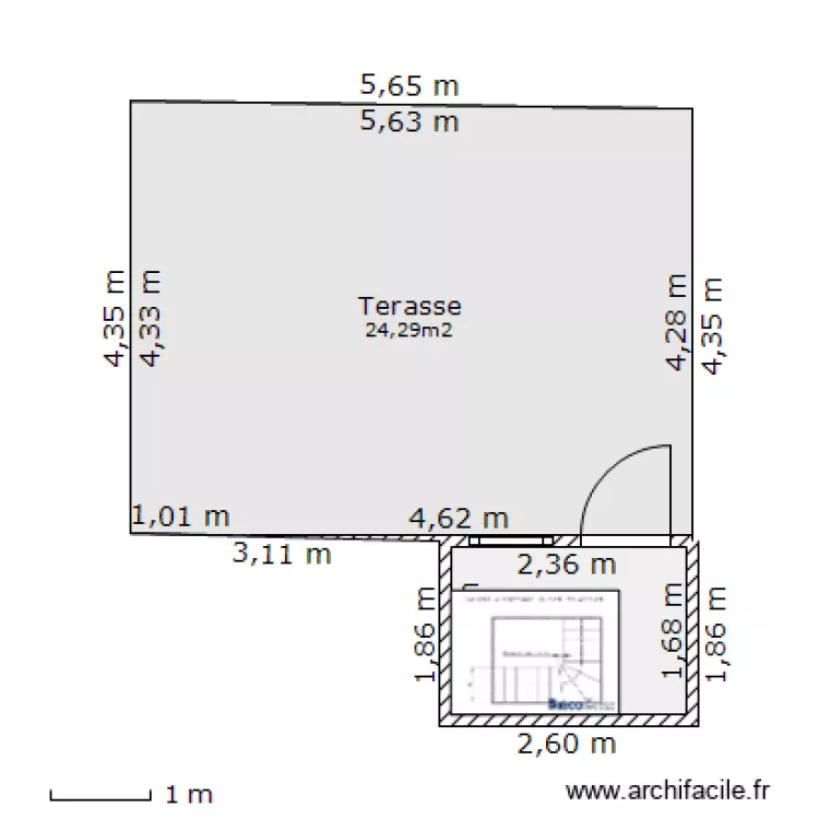 Terrasse. Plan de 