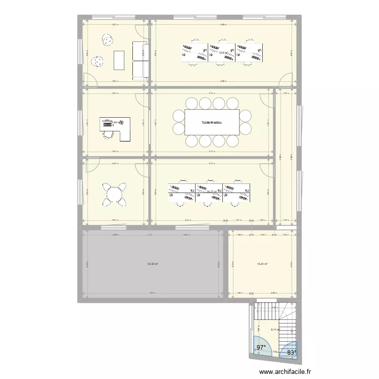Etage Bureau 2. Plan de 