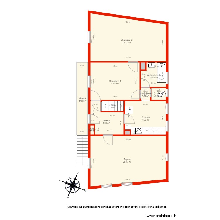 BI 4118 1er étage côté. Plan de 0 pièce et 0 m2