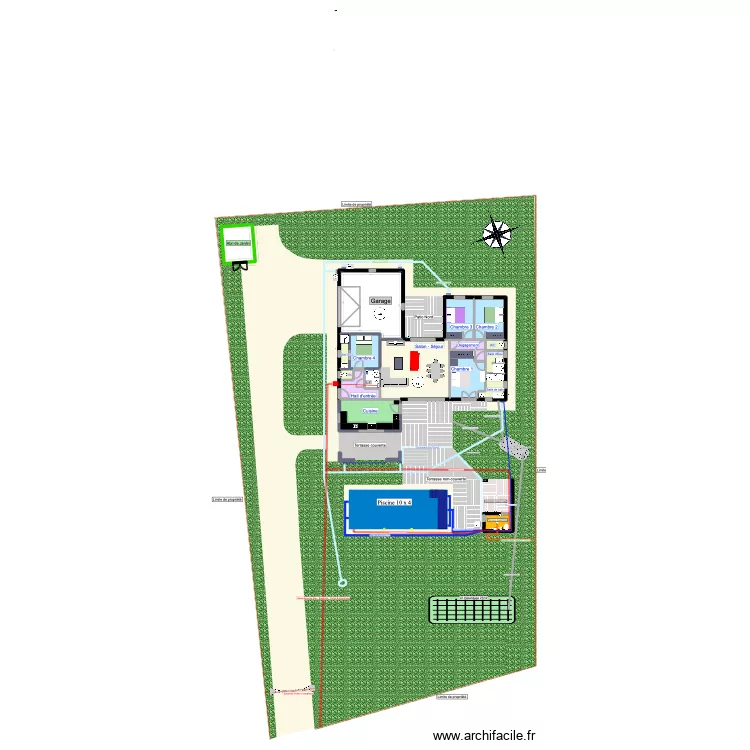 Marcillac Saint Quentin. Plan de 17  et 195 m²