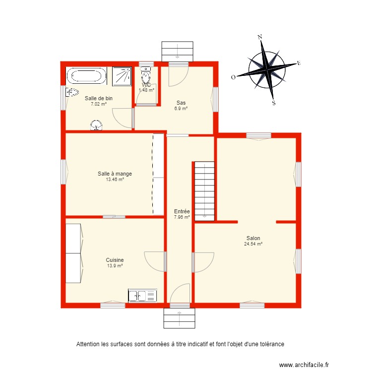 BI 3252 rdc non côté. Plan de 0 pièce et 0 m2