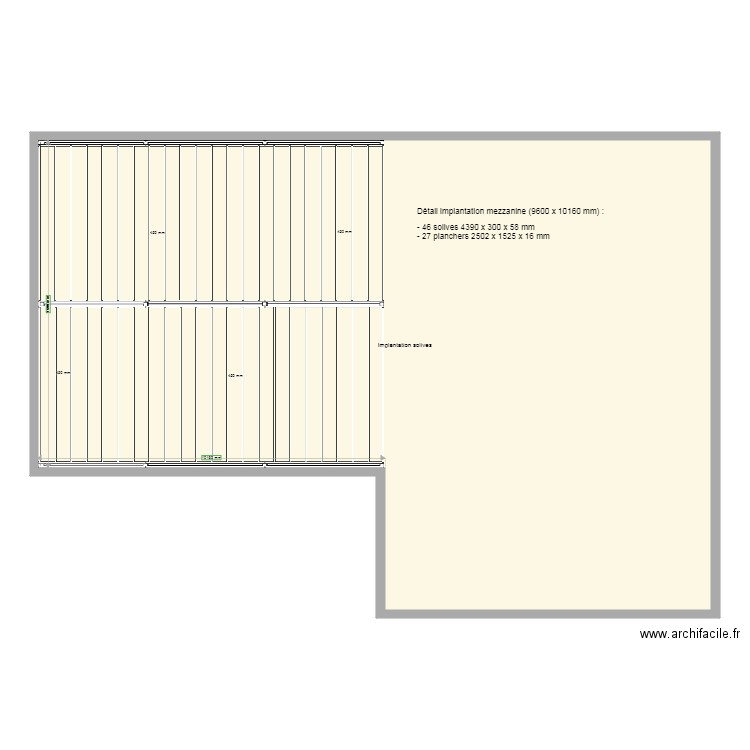 Mezzanine PSI implantation. Plan de 0 pièce et 0 m2