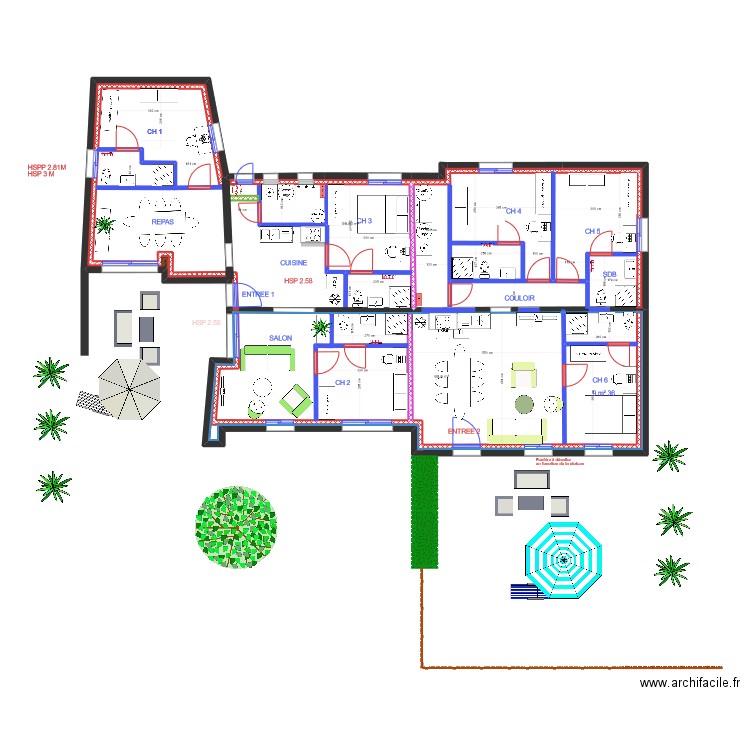 DAMIEN 4. Plan de 13 pièces et 336 m2