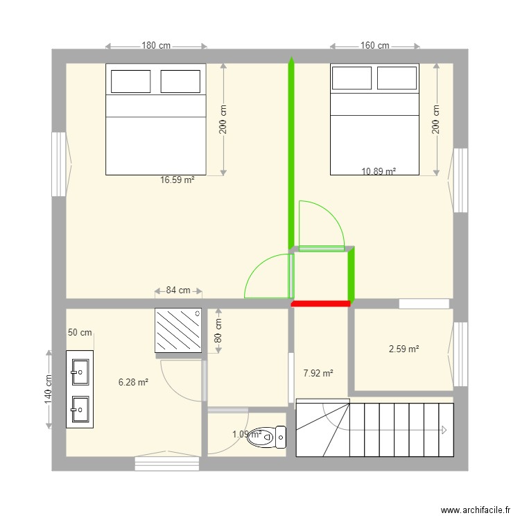 RSG étage new 2. Plan de 0 pièce et 0 m2