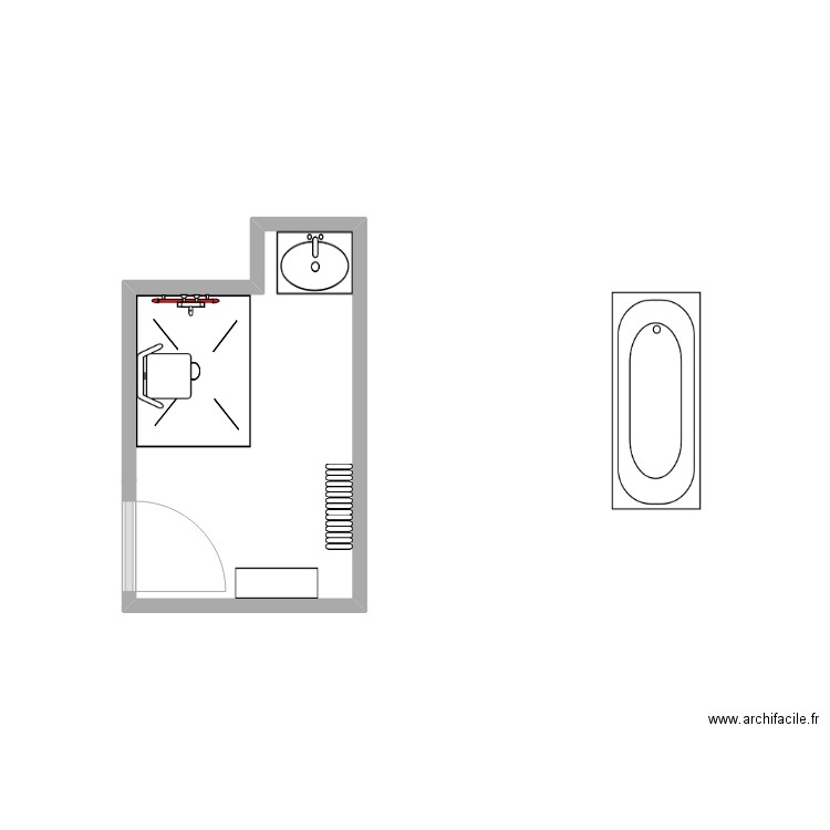 SDB. Plan de 0 pièce et 0 m2