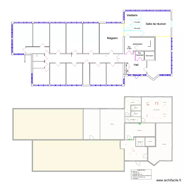 ERAS 1er etage. Plan de 