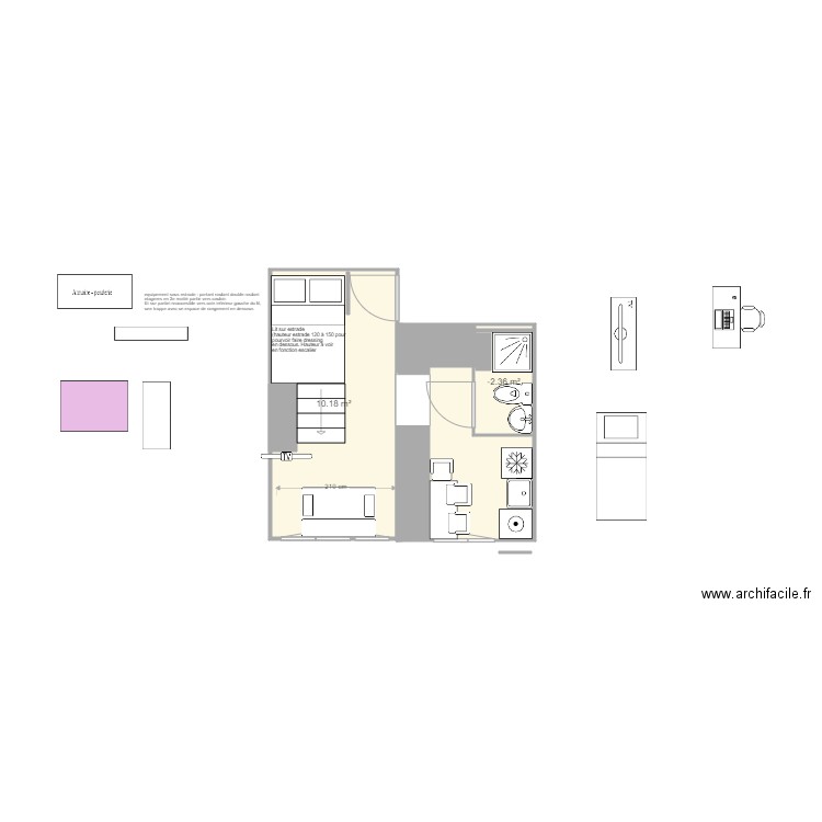 studio ferrandiere v3. Plan de 0 pièce et 0 m2
