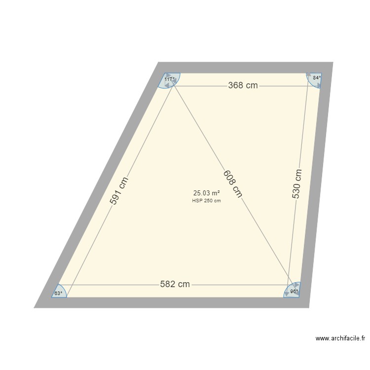 GUYANCOUE LOGIREP KEB PIZZ. Plan de 1 pièce et 25 m2