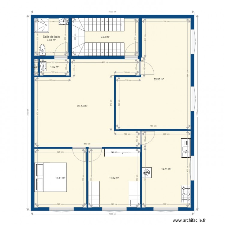 120 choka 2eme etage 20 03 2017. Plan de 0 pièce et 0 m2