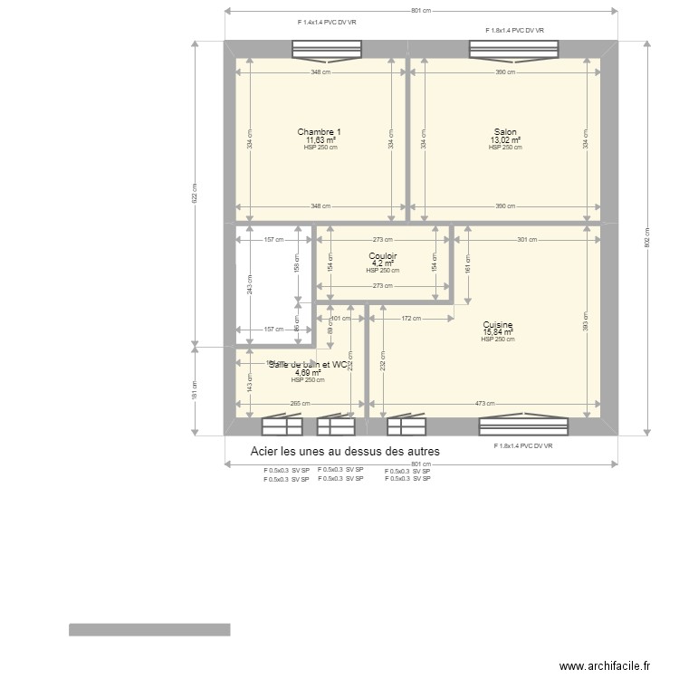 ML23020181. Plan de 18 pièces et 225 m2