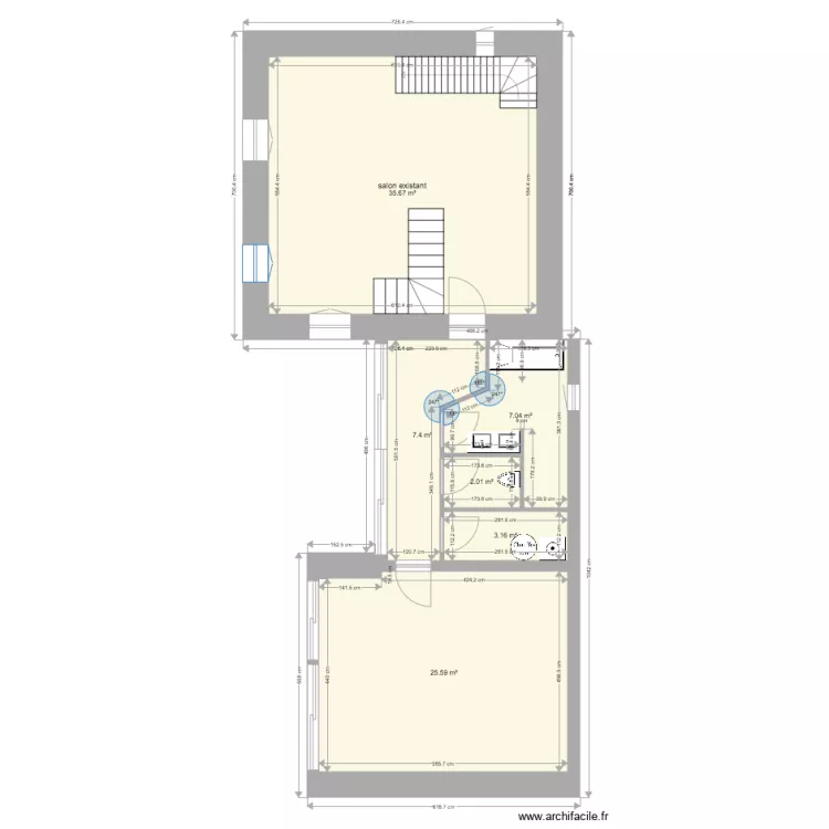 salon1. Plan de 
