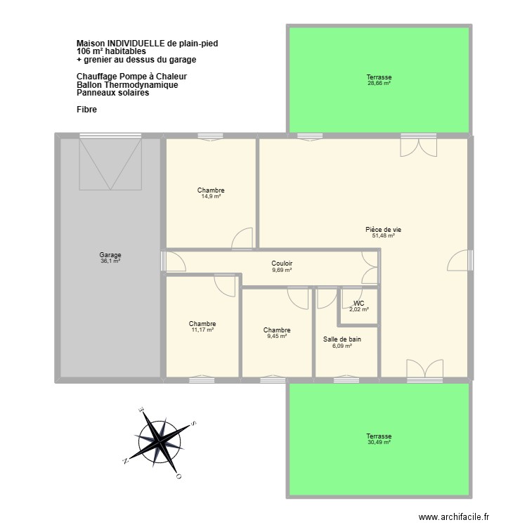 PINA. Plan de 10 pièces et 200 m2