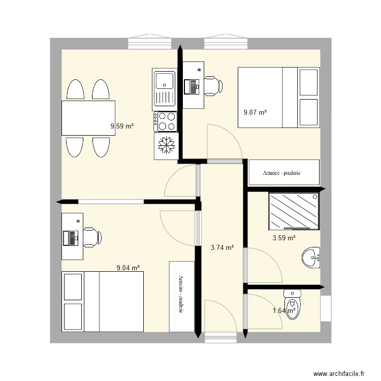 Appart Tata. Plan de 0 pièce et 0 m2