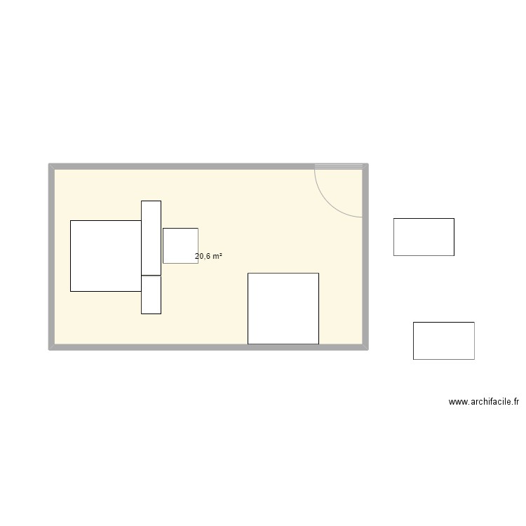 FACILITIES. Plan de 1 pièce et 21 m2