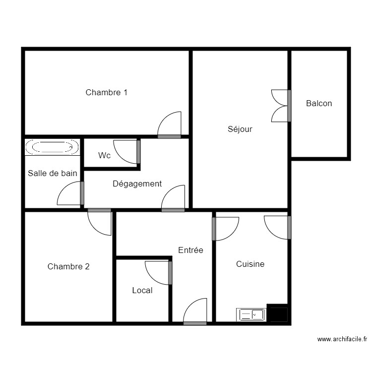 5405B301LG004. Plan de 11 pièces et 140 m2