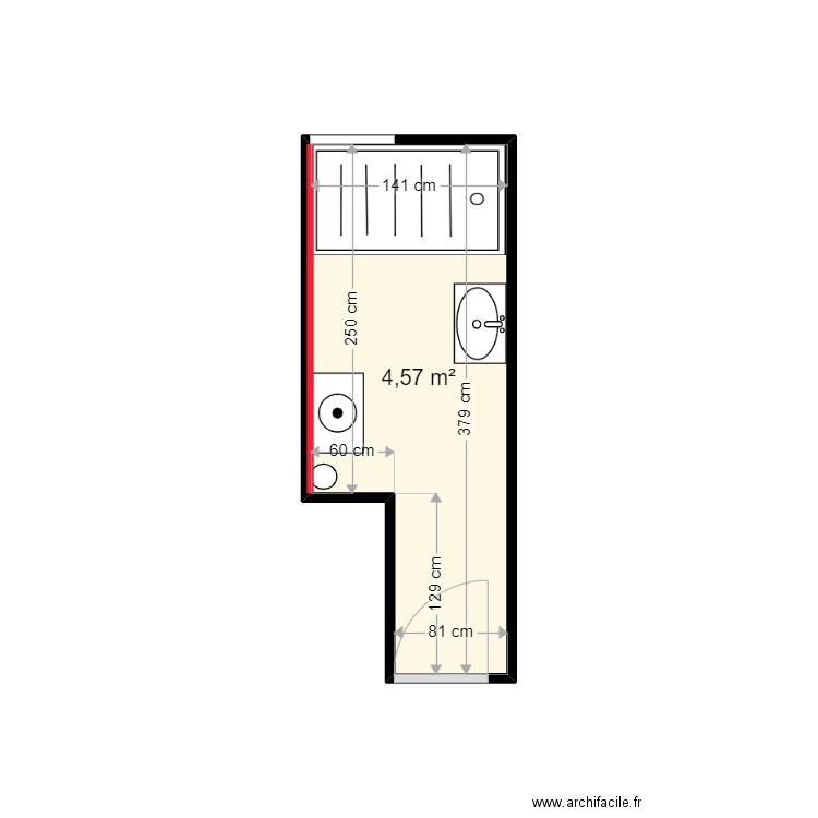 GOZEN HAVA . Plan de 1 pièce et 5 m2