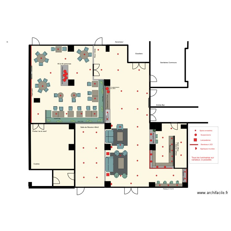Hotel AZ - Reception et Salle de Petit Déjeuner. Plan de 0 pièce et 0 m2