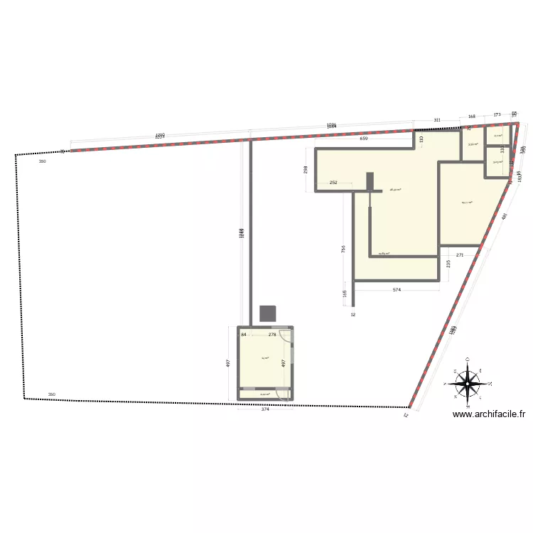 Hounmass&egrave; 009. Plan de 8 pièces et 104 m²
