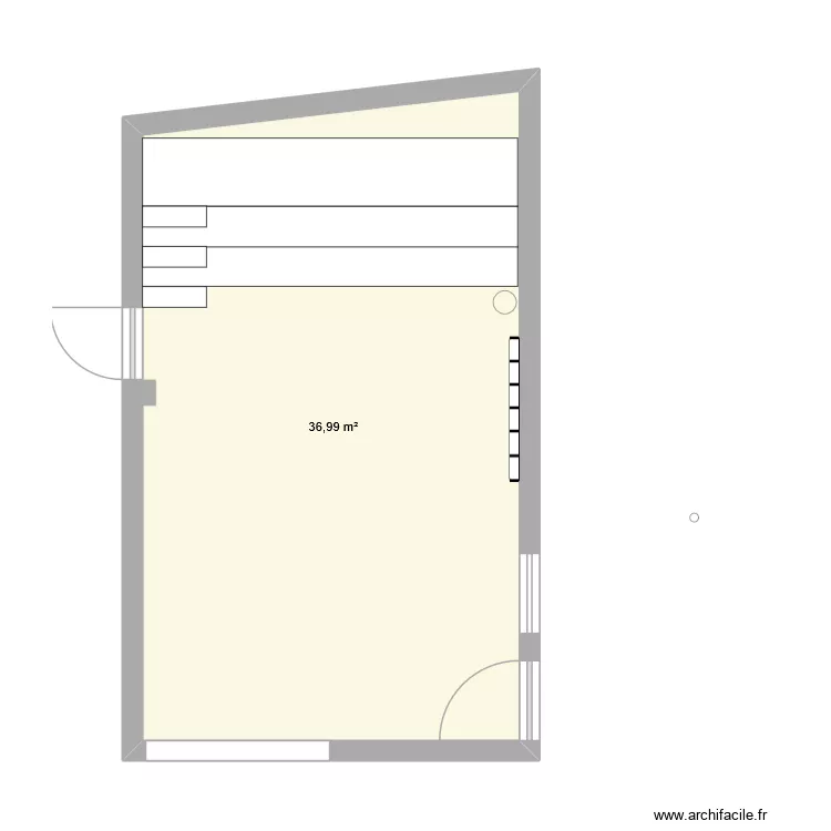 Le Cocon. Plan de 1  et 37 m²