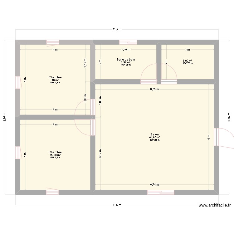 Appartement pour installer un PAC. Plan de 0 pièce et 0 m2