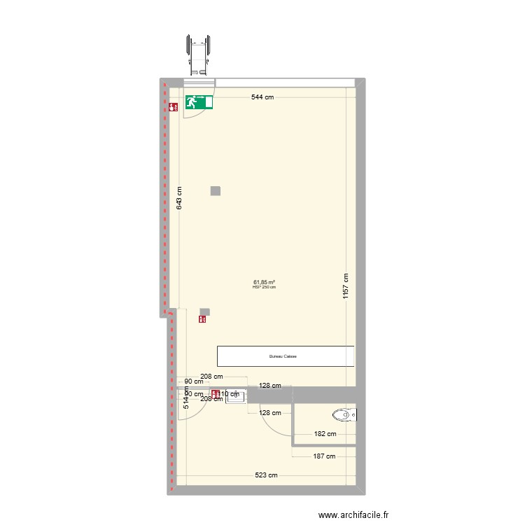 local commercial. Plan de 0 pièce et 0 m2