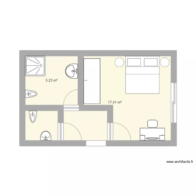 malek. Plan de 2 et 23 m² malek. Plan de 2 et 23 m²