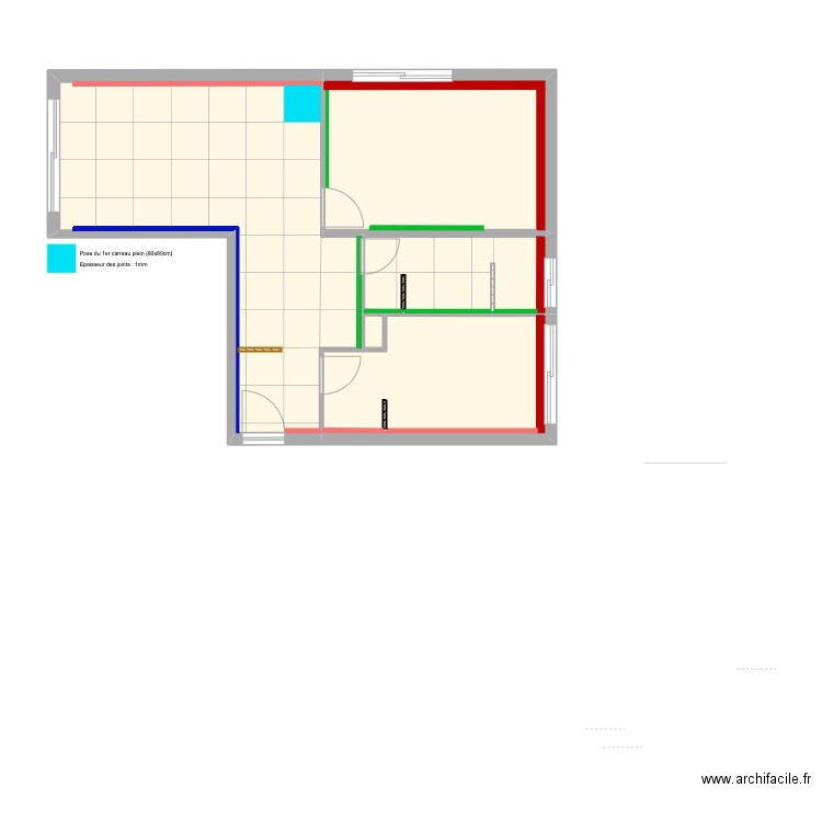 CHATEL - CALPINAGE (VDef). Plan de 5 pièces et 59 m2