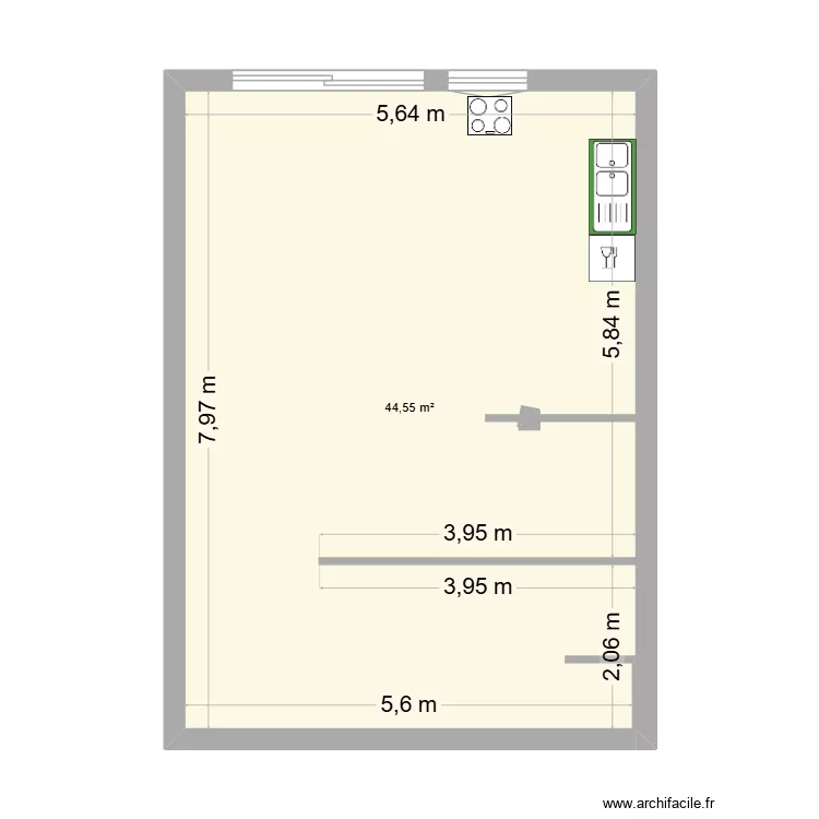 pas communs. Plan de 1 et 45 m² pas communs. Plan de 1 et 45 m²