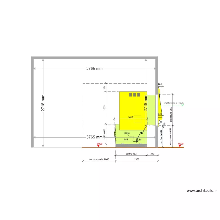 COUPE EXISTANTE BEAUCAIRE 368. Plan de 