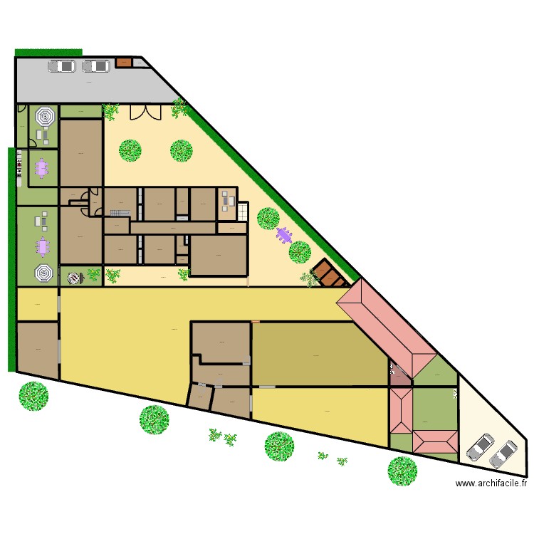 FOODTRUCK 0112G. Plan de 56 pièces et 1891 m2