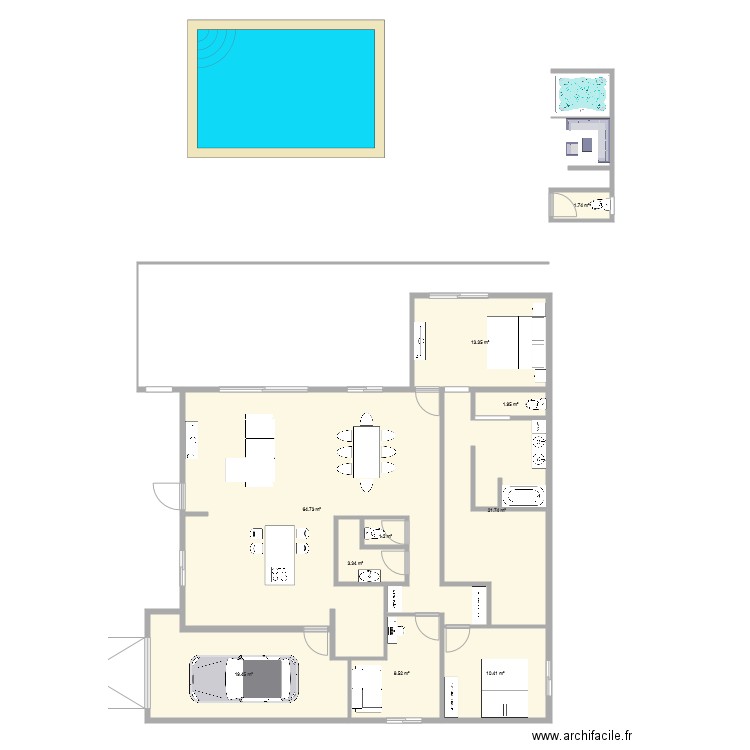 sans casser. Plan de 0 pièce et 0 m2