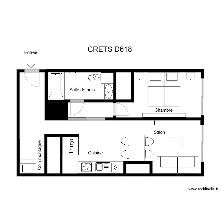 CRETSD168. Plan de 7 pièces et 51 m2
