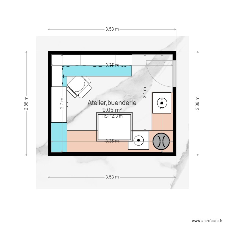 Bureau. Plan de 0 pièce et 0 m2