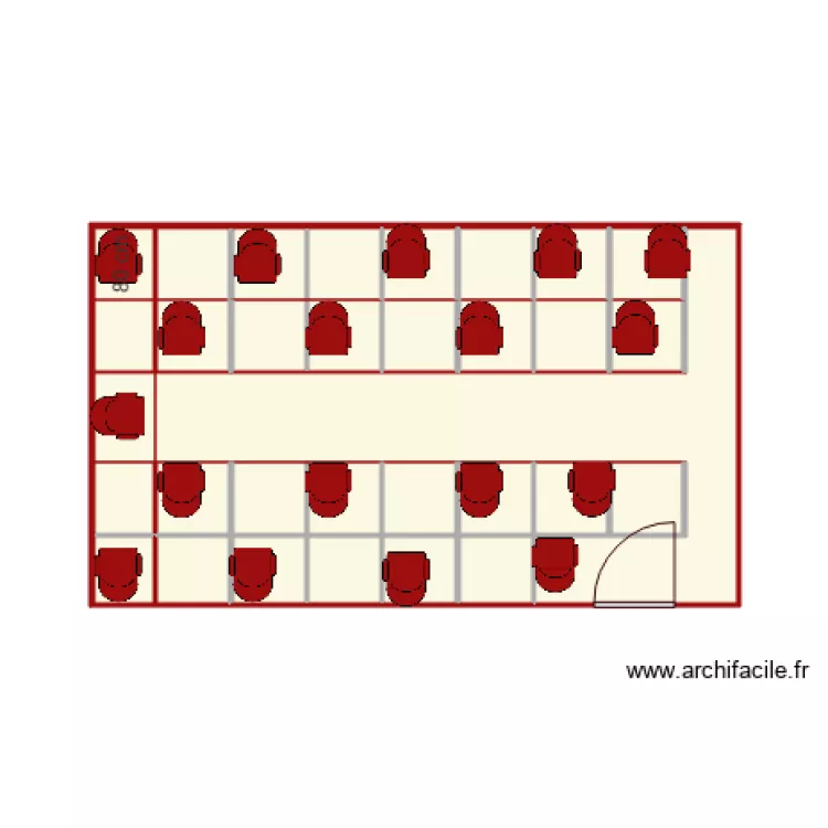 salle rouge v fauteuil. Plan de salle rouge v fauteuil. Plan de