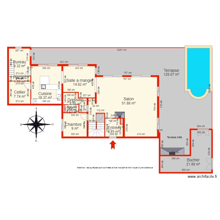 BI 6178 RDC côté. Plan de 0 pièce et 0 m2