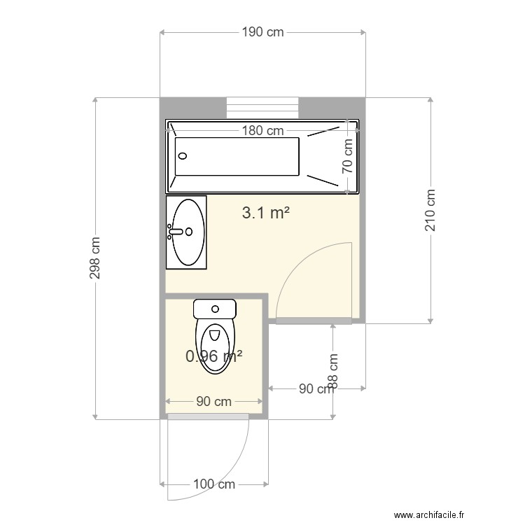 Plan sdb CHARROIN. Plan de 0 pièce et 0 m2