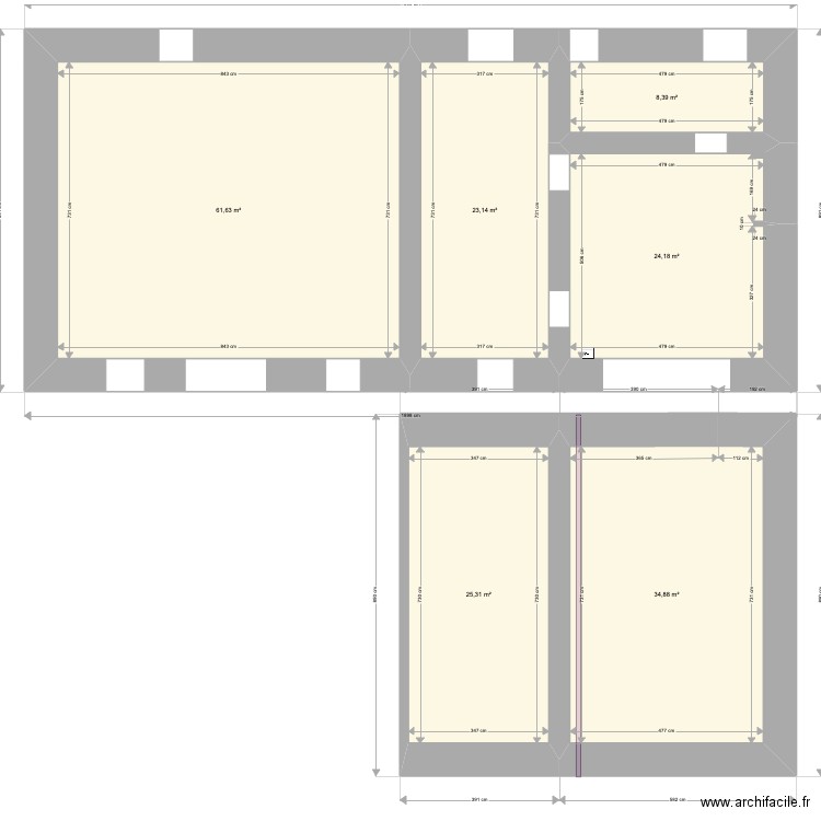 MTL_RDC. Plan de 6 pièces et 178 m2
