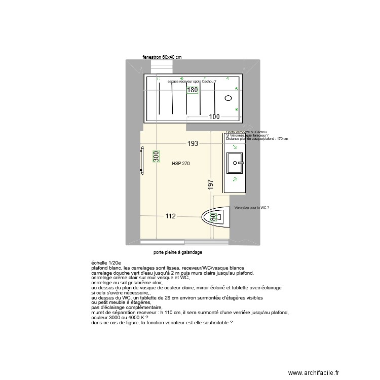 Plan salle d'o. Plan de 2 pièces et 5 m2