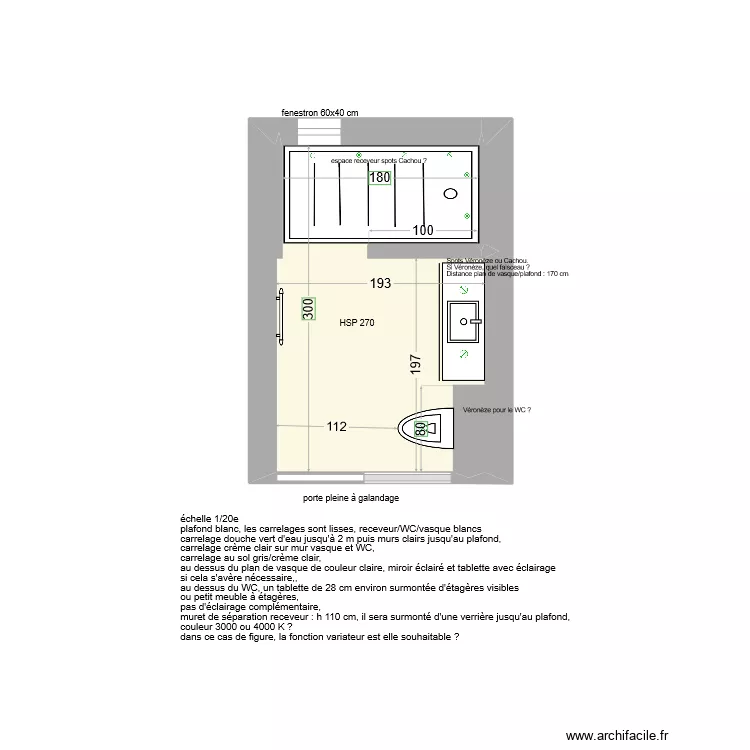 Plan salle d'o. Plan de 