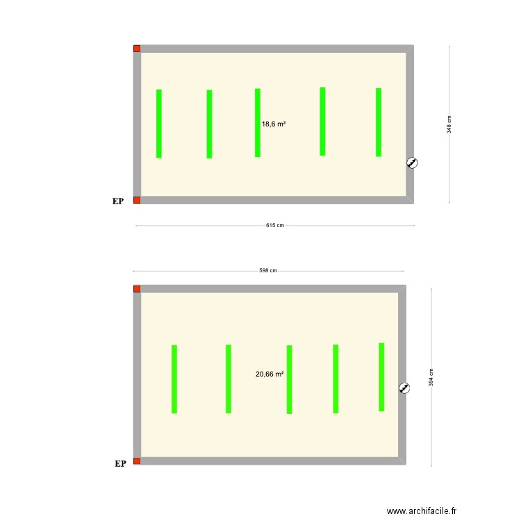 Vitor Hugo. Plan de 2 pièces et 39 m2