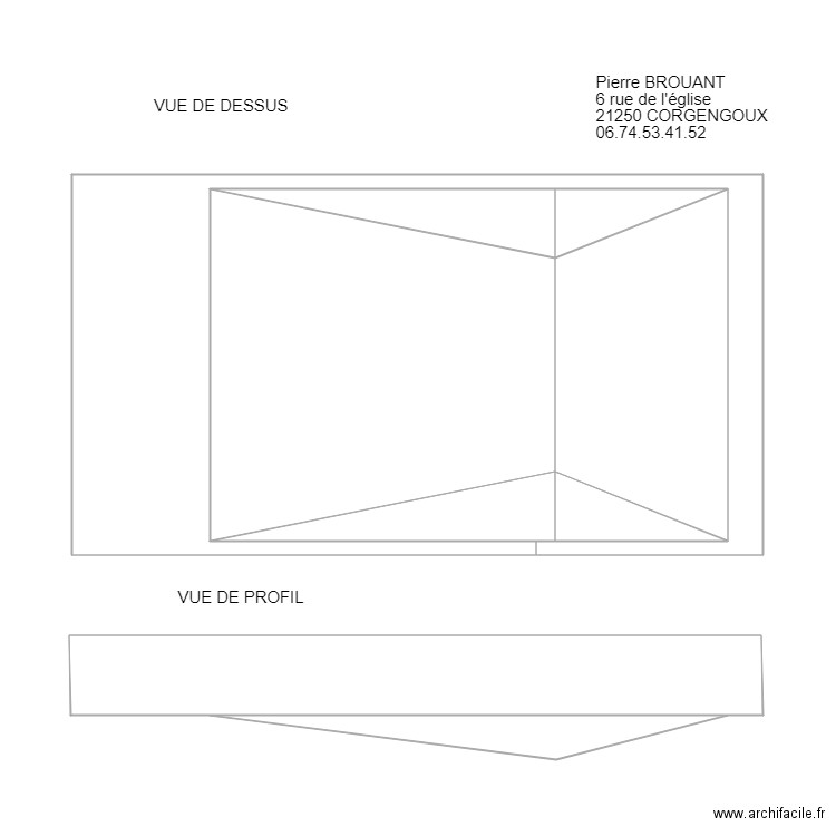 Piscine. Plan de 9 pièces et 69 m2