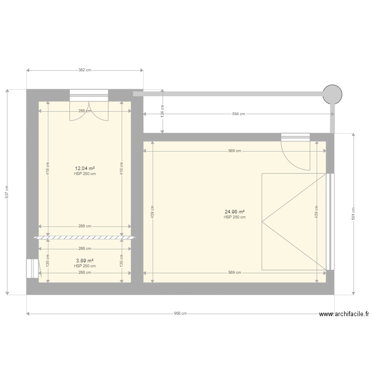 garage studio placo. Plan de 0 pièce et 0 m2