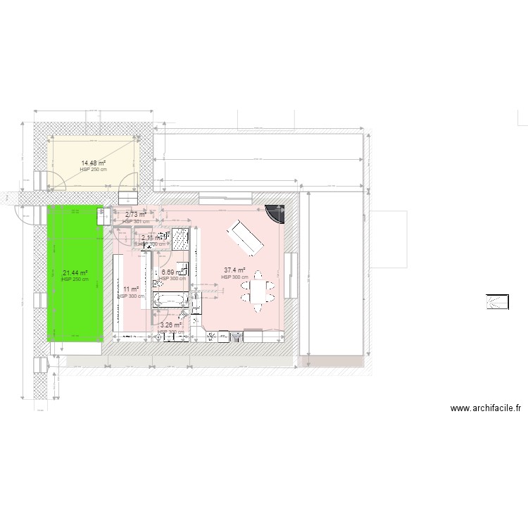 extension plan niveau 0 version1. Plan de 0 pièce et 0 m2