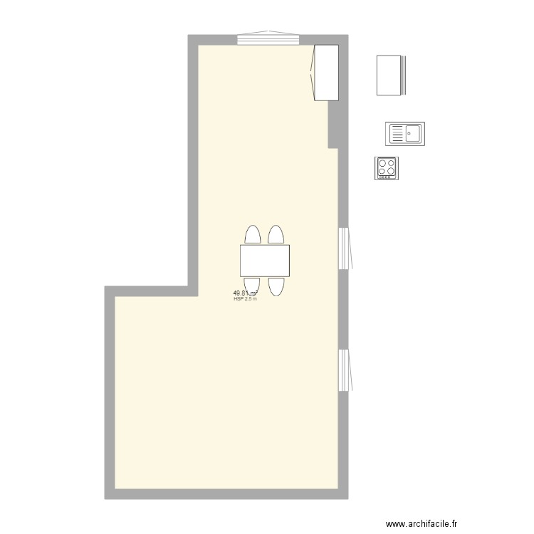 Plan vierge appartement. Plan de 0 pièce et 0 m2
