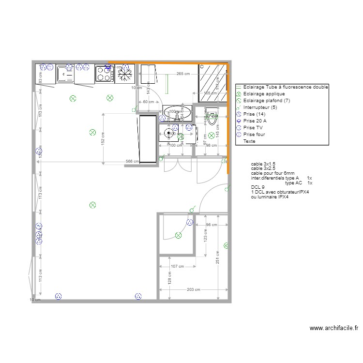 michel 1a el. Plan de 6 pièces et 39 m2