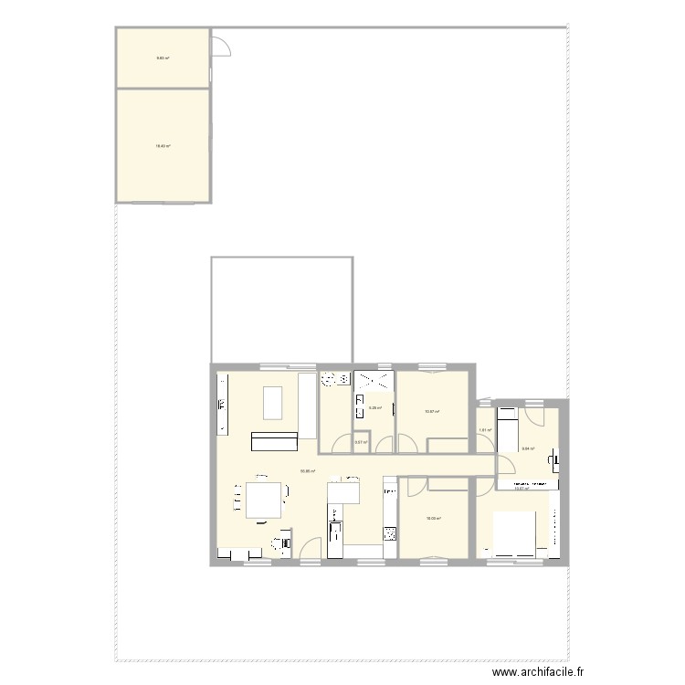 agrandissement . Plan de 0 pièce et 0 m2