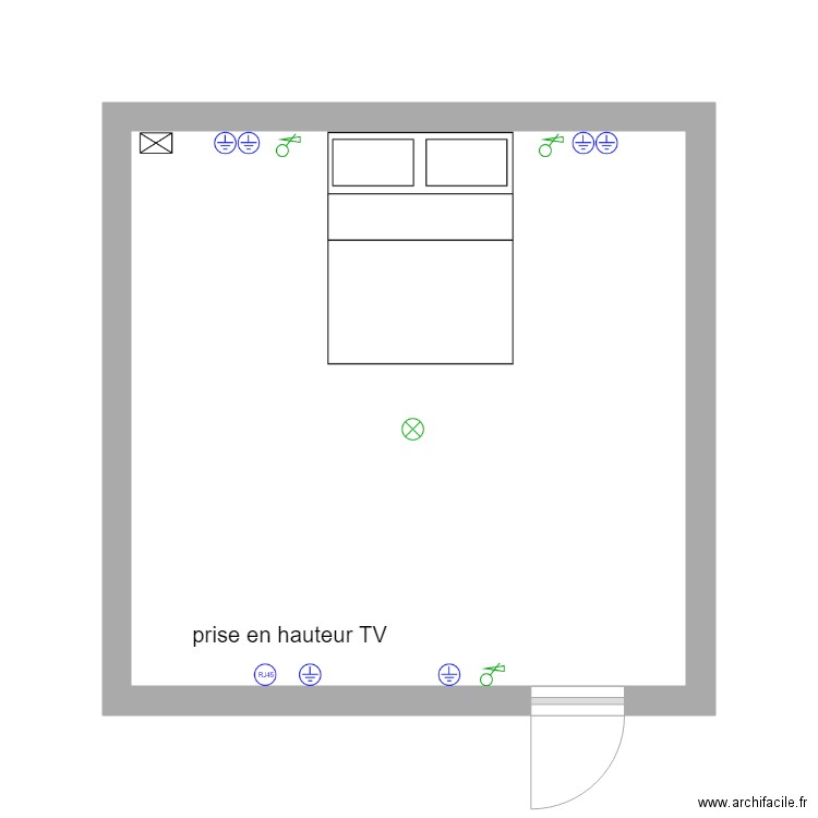 Elec chambre. Plan de 0 pièce et 0 m2