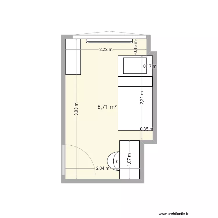 Chambre Léandre Faches. Plan de Chambre Léandre Faches. Plan de