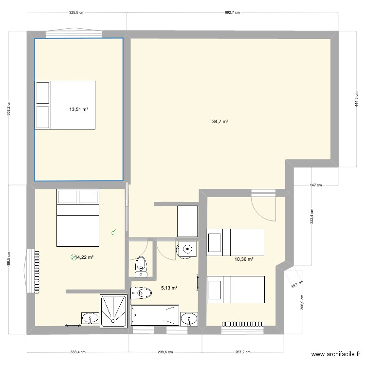 chambre fond. Plan de 0 pièce et 0 m2