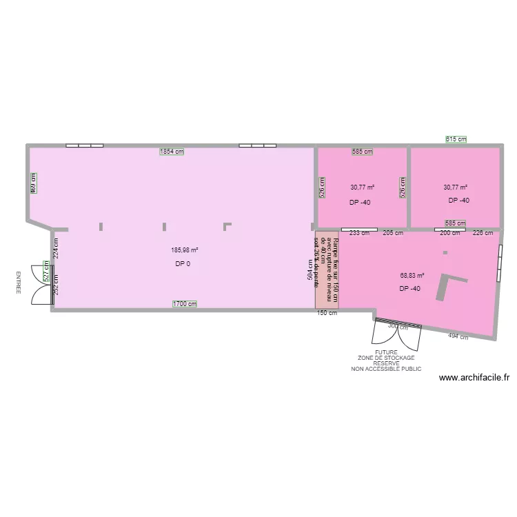 HD PECHE MAGASIN AVANT TRAVAUX. Plan de HD PECHE MAGASIN AVANT TRAVAUX. Plan de